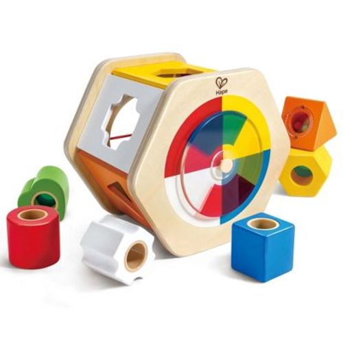 Hape: Wooden Wonder Shape Sorter - Rainbow Sorting Play Toy, 1+