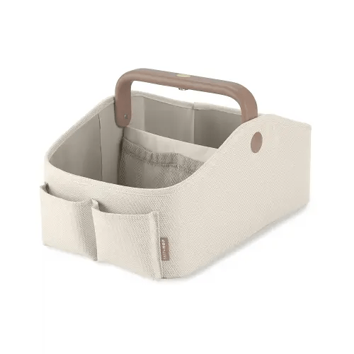 Skip Hop Diaper Caddy Organizer with Touch Sensor Night Light Nursery Style Oat