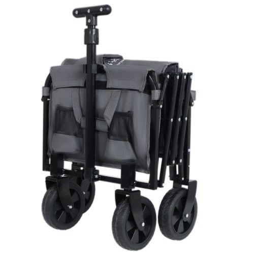 Expandable Dual-Layer Utility Wagon with Extra Space - Grocery Cart for Camping, Shopping, Sports, Gardening, Fishing
