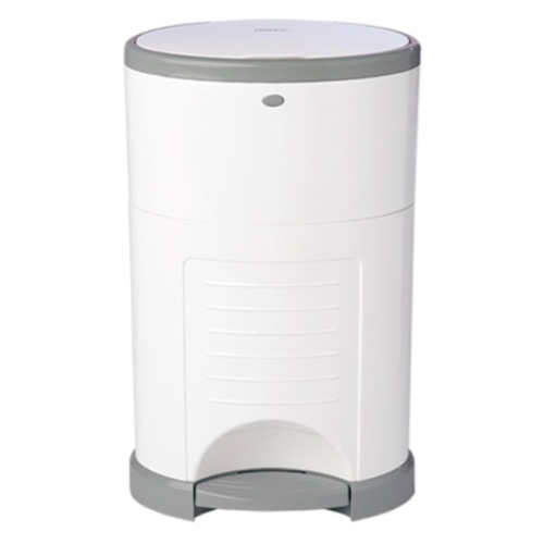 Diaper Dekor Plus Hands-Free Diaper Pail | Largest & Easiest to Use | Just Step–Drop–Done | Doesn’t Absorb Odors | Quick Bag Change | Great for Cloth Diapers | 70% Recycled Materials | EKO White