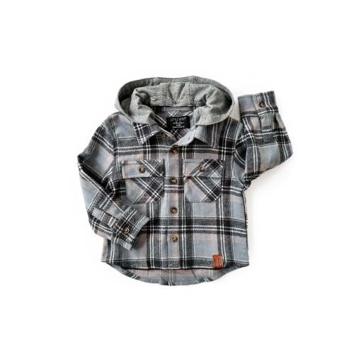 Hooded Flannel - Sky