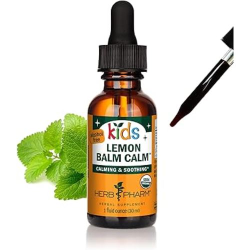 Herb Pharm Kids Certified-Organic Alcohol-Free Lemon Balm Calm Liquid Extract, 1 Ounce (GLKLEMON01)