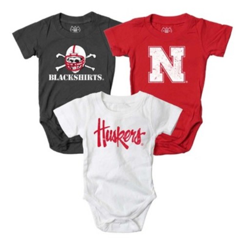 Wes and Willy Infant Nebraska Cornhuskers Hopper Onesie 3pk | SCHEELS.com