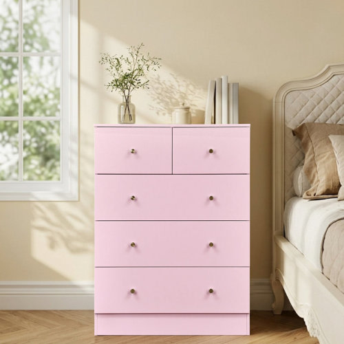 Winston Porter Winado 5-Drawer Wood Storage Dresser for Bedroom,Chest of Drawers for Closet & Reviews | Wayfair