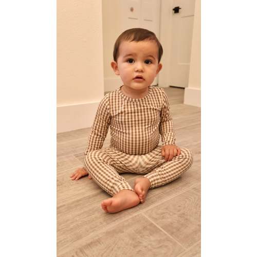 Toddler Bamboo PJ’s (Gingham) – Luli & Sage – Bamboo Pajamas for Moms & Littles