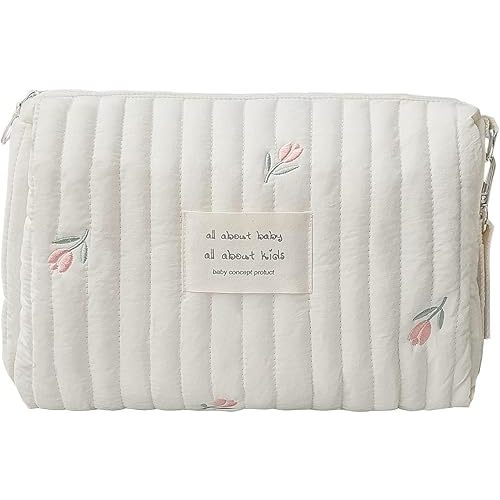 Lmbabter Baby Stroller Storage Bag Diaper Bag Infant Carriages Diaper Organizer Pouches Embroidered Mommy Bag for Outdoor