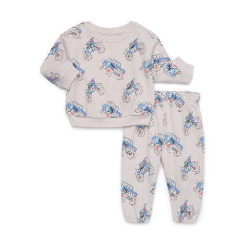 Garanimals Baby Boys’ Fleece Sweatshirt and Jogger Pants Outfit Set, 2-Piece, Sizes 0m-24m