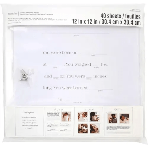 12”; x 12”; Baby's First Year Guided Scrapbook Layouts by Recollections™