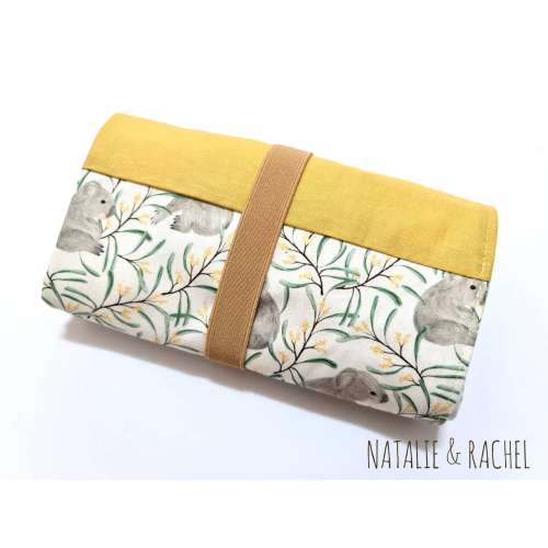 changing mat, waterproof, baby shower, portable changing mat, , australian animal , Diaper changing pads, koalas, yellow