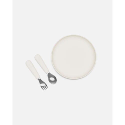 Plate & Utensil Set - Oatmeal