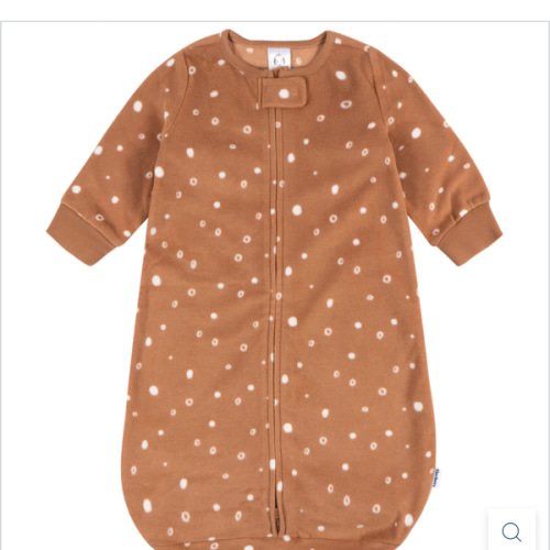 Baby Neutral Brown Dots Wearable Blanket