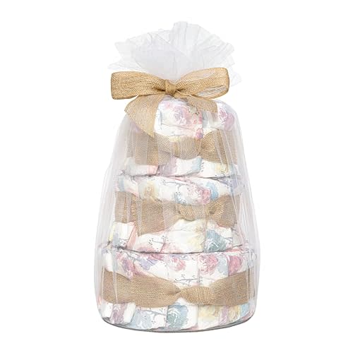The Honest Company Diaper Cake | Clean Conscious Diapers, Baby Personal Care, Plant-Based Wipes | Rose Blossom | Regular, Size 1 (8-14 lbs), 35 Count