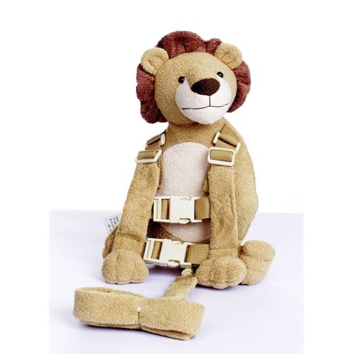 2 in 1 Lion Toddler Safety Harness Backpack Children's Walking Leash Strap(Yellow)