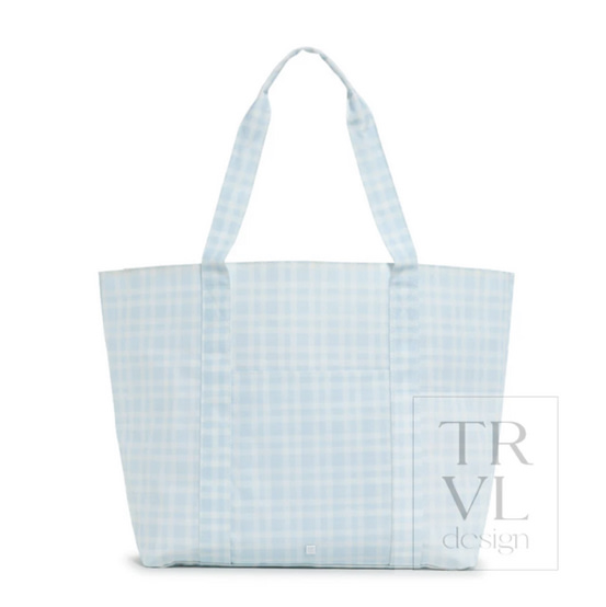 Jumbo Tote - Pimlico Plaid Blue