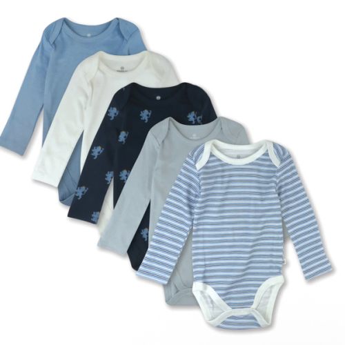 5-Pack Organic Cotton Long Sleeve Bodysuits | Honest Baby Clothing
