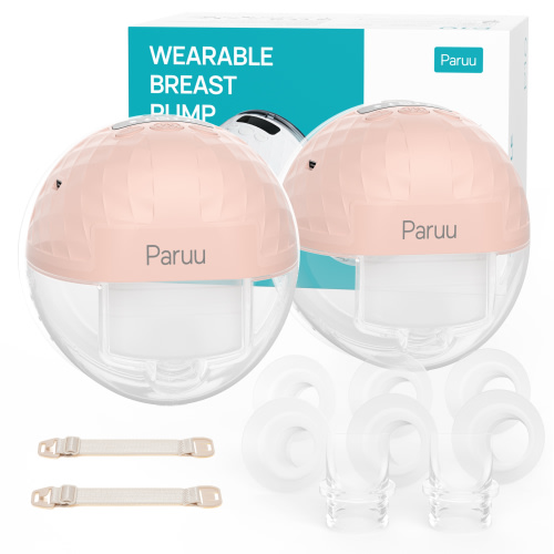 Paruu Wearable Breast Pump Hands-Free, Portable Breast Pump Electric, 2 Pack