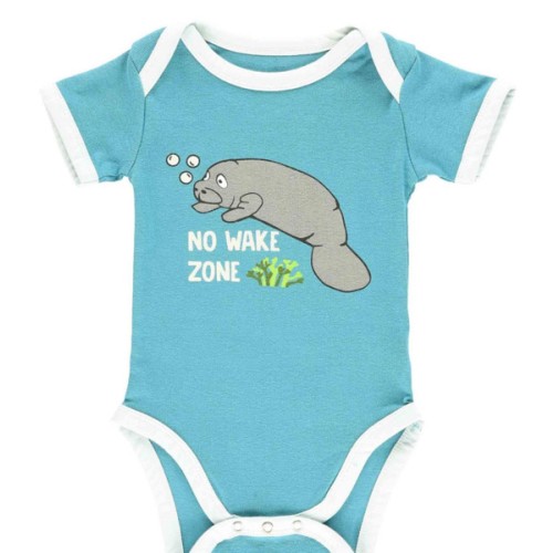Manatee No Wake Zone Infant Creeper Onesie