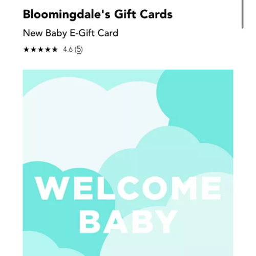 Bloomingdale’s New Baby E-Gift Card