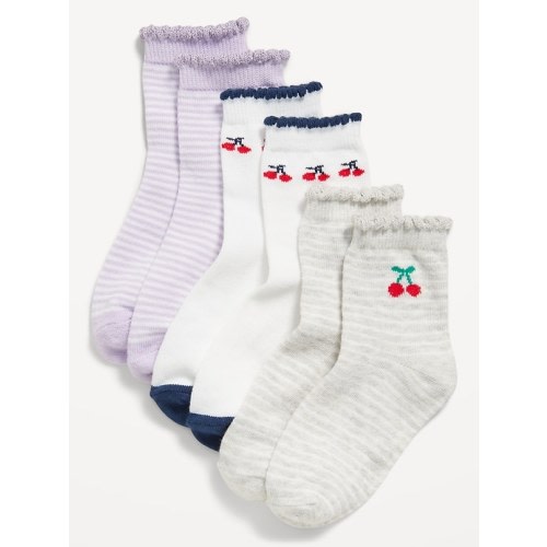 Ruffle-Cuff Crew Socks 3-Pack for Toddler & Baby