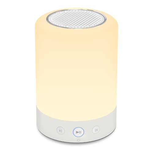 Kipcush Night Light White Noise Sound Machine, 20 Soothing Sleep Sounds. Portable Design for Bedroom, Office, Nursery, Travel, Up to 8 Hours Battery Life, Timer