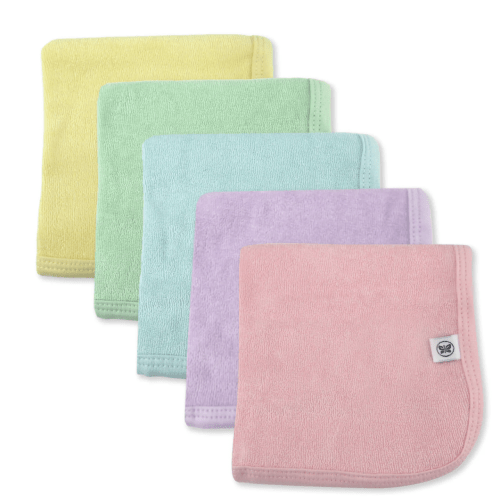 5-Pack Organic Cotton Baby Terry Wash Cloths | Honest Baby Clothing