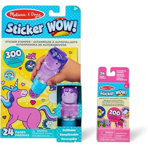 Melissa & Doug Glitter Unicorn Sticker Activity Pad & Stamper Book, 1 EA'