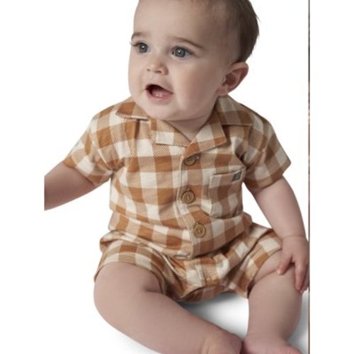 Modern Moments by Gerber Baby Boy Short Sleeve Romper, Sizes 0/3 Months - 24 Months