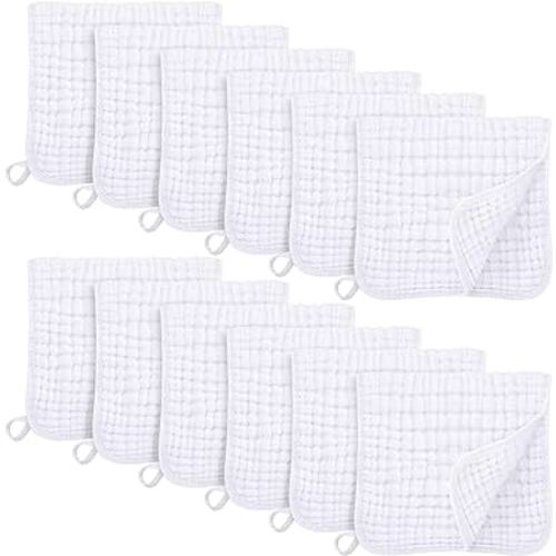 Muslin Burp Cloths 100% Cotton 12 Pack 20''X10''