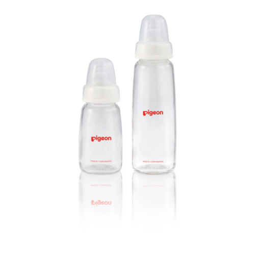 Pigeon Slim Neck Glass Bottle with Flexible Peristaltic Teat - 120ml | Baby Bunting AU