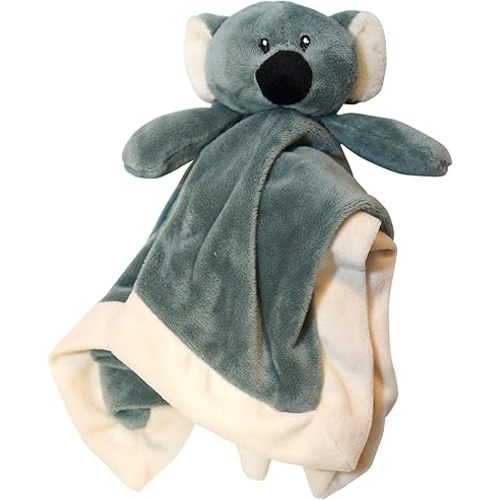 Lovey Security Blanket by Baberoo – 12 inch Square Stuffed Animal Baby Blankie Premium Quality Design for Girls or Boys (Koala)