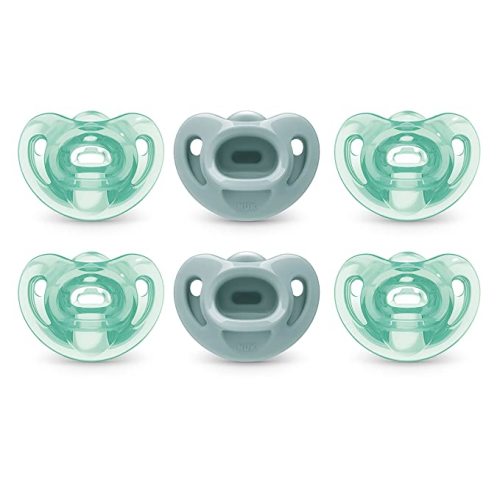 NUK Comfy Pacifiers, 0-6 Months, 6 Pack - Blue + Green