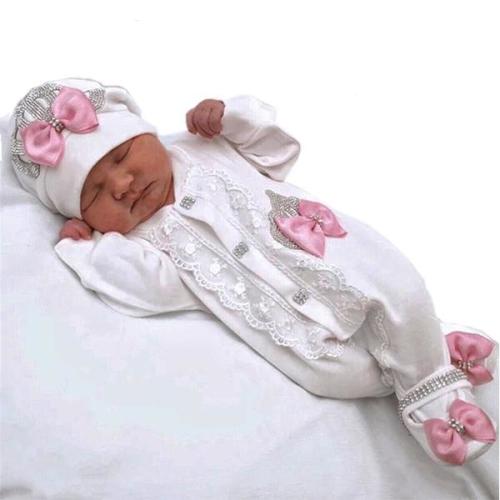 Princess Bow Romper Set-Newborn Homecoming Bling-Alure Baby Collections