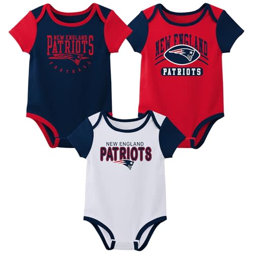 Outerstuff NFL Teams Newborn Baby and Infant Short Sleeve Bodysuit Variety 3-Pack (0-18m)