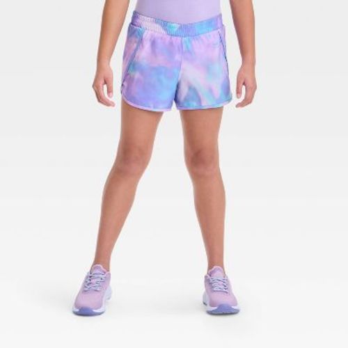 Girls' Run Shorts - All In Motion™ Purple Print XS: Lightweight Mid Rise Bottoms