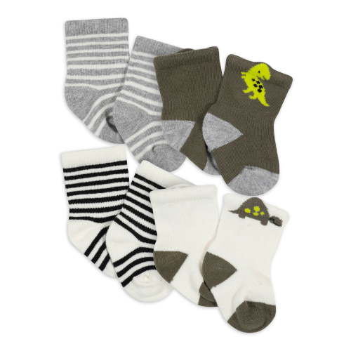 Gerber Baby Boy Wiggle Proof Socks, 4-Pack, (Newborn - 0/6M)