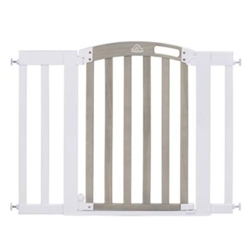 HomeSafe Classic Home Walk-Through Gate in White/Grey - WHITE/GREY - 30"