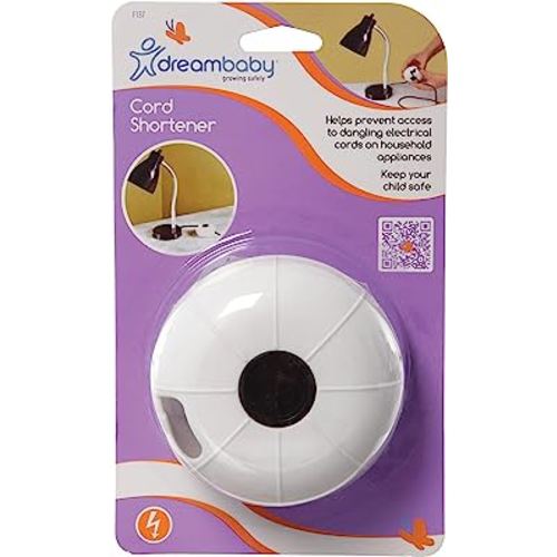 Dreambaby Electrical Cord Shortener, Long Cable Winder and Organizer - White - Model L137