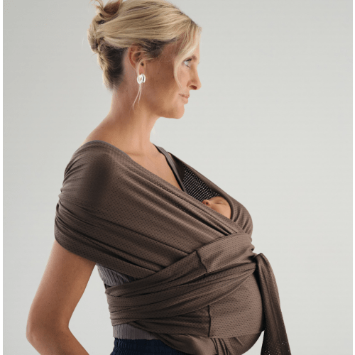 Konny Baby Wrap Carrier Flex Airmesh - Mocha, Xs-Xl