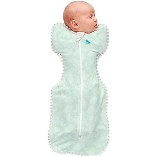 Love to Dream Organic Swaddle, Baby Sleep Sack, Swaddle Up Self-Soothing Swaddles for Newborns, Get Longer Sleep, Snug Fit Helps Calm Startle Reflex, 1.0 Tog Sleep Sack, 5-8.5lbs., Mint