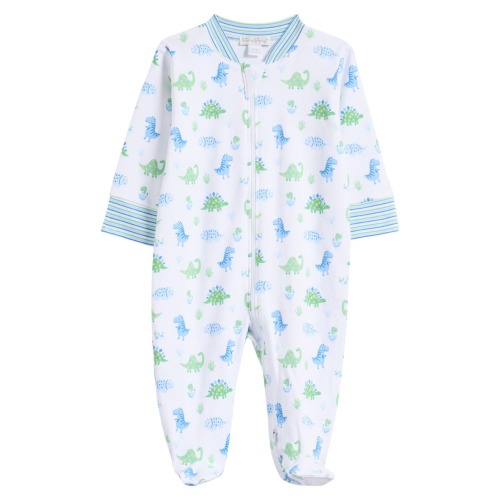 Dino Print Pima Cotton Footie