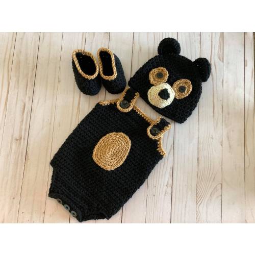 Baby Bear / bear Woodland / newborn Photo Op / baby shower gift/ Halloween costume/ black bear
