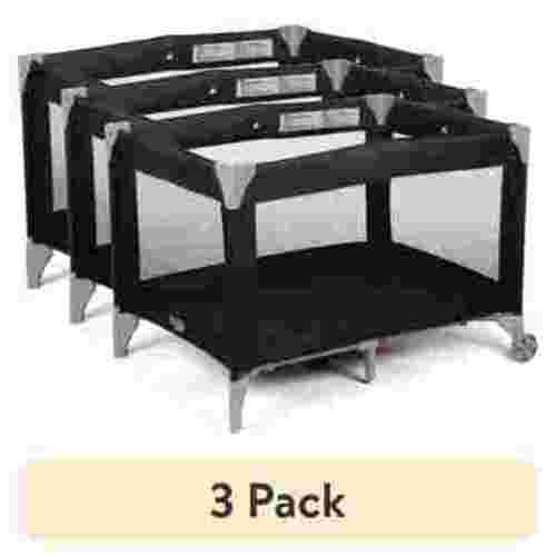 (3 pack) Cosco Kids™ Baby Playpen Funsport Portable Baby Play Yard, Noir Dot