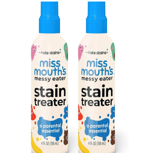 Miss Mouth's Messy Eater Stain Treater Spray - 4oz 2 Pack Stain Remover - Newborn & Baby Essentials - No Dry Cleaning Food, Grease, Coffee Off Laundry, Underwear, Fabric