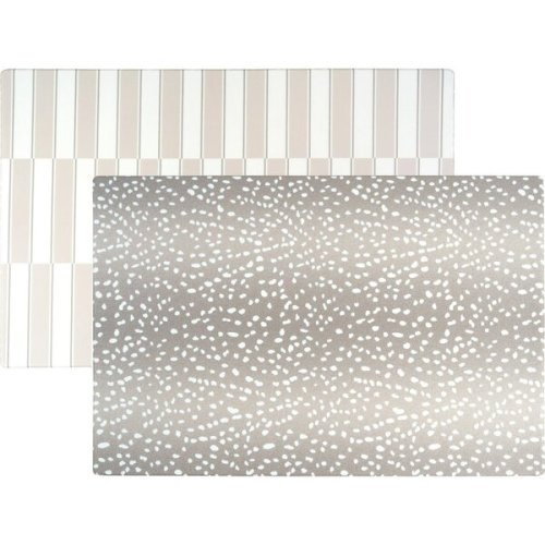 Reversible Antelope & Stripe Foam Playmat, Grey - Wander & Roam Activity Gyms & Playmats | Maisonette
