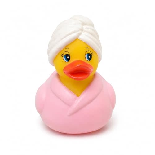 3 Inch DUCKY CITY Pink Spa Rubber Duck [Sealed, Floats Upright] Jeep Ducks, Bath Toy for Kids and Toddlers, Baby Safe Pink Duck Gift, Collectible Rubber Duckies, Cute Girl Party Favor