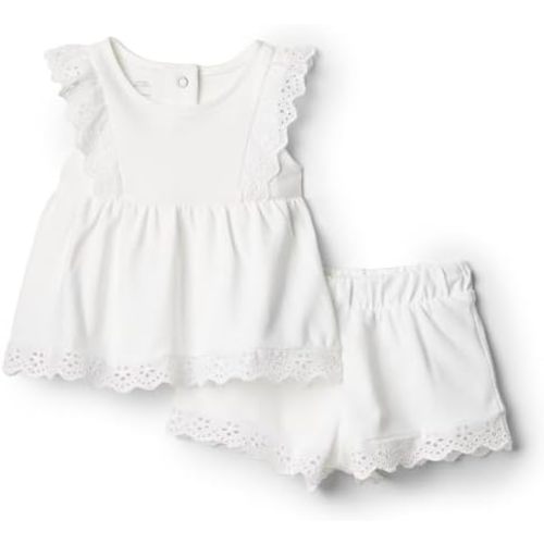 Amazon Essentials x Sofia Grainge Toddlers and Baby Girls' Eyelet Short & Top Set