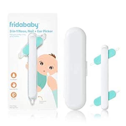 Frida Baby 3-in-1 Nose, Nail + Ear Picker by Frida Baby the Makers of NoseFrida the SnotSucker, Safely Clean Baby's Boogers, Ear Wax & More - 3-in-1 Picker (1 count)