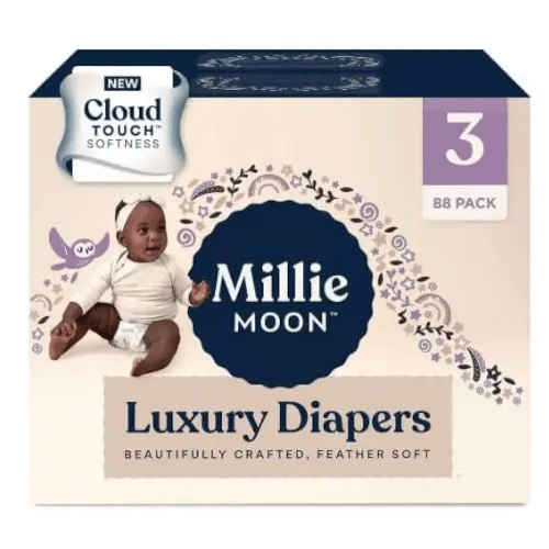 Millie Moon Luxury Diapers - (Select Size and Count), White