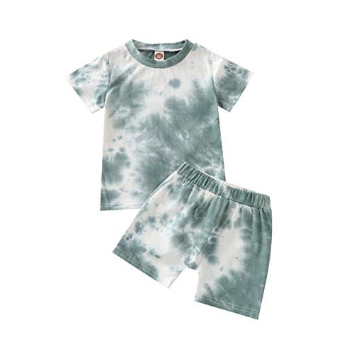 Aruzig Toddler Baby Boys Outfits Tie Dye T-Shirt and Shorts Suit 2Pcs Summer Clothes Set