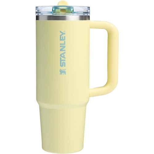 Stanley Quencher ProTour Flip Straw Tumbler with Leakproof Lid 30 oz | Built-In Straw and Handle | Cup Holder Compatible for Travel | Insulated Stainless Steel Cup | BPA-Free | Pomelo
